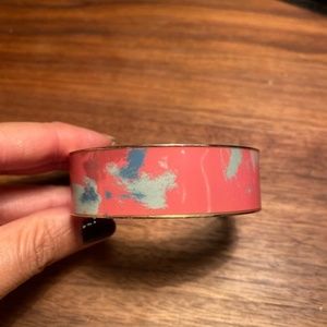 J Crew Coral Enamel Bangle